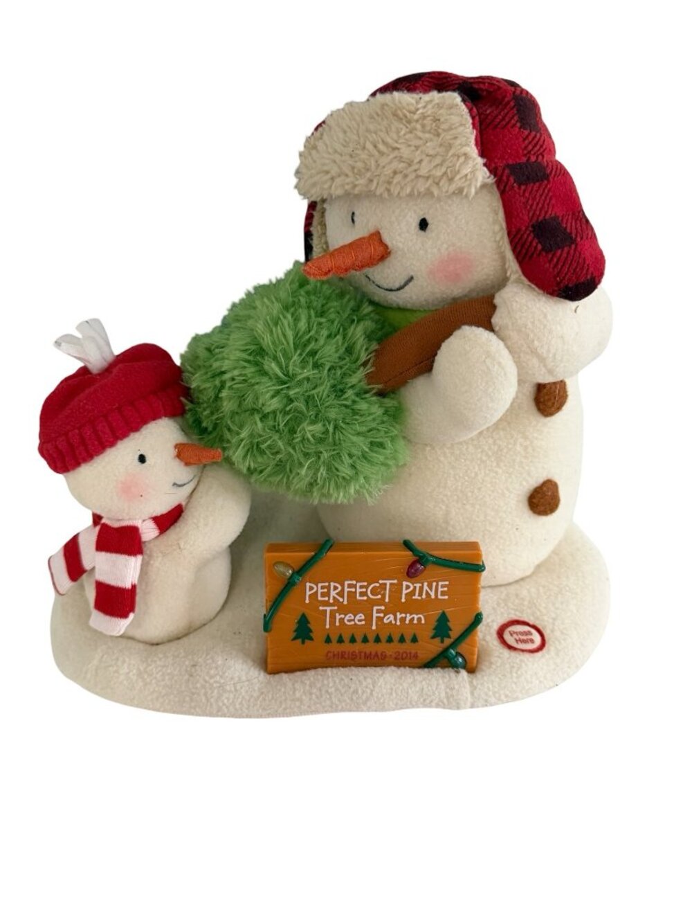 Hallmark Jingle Pals Perfect Pine Tree Farm Snowmen Animated Plush 2014 NOT WORK